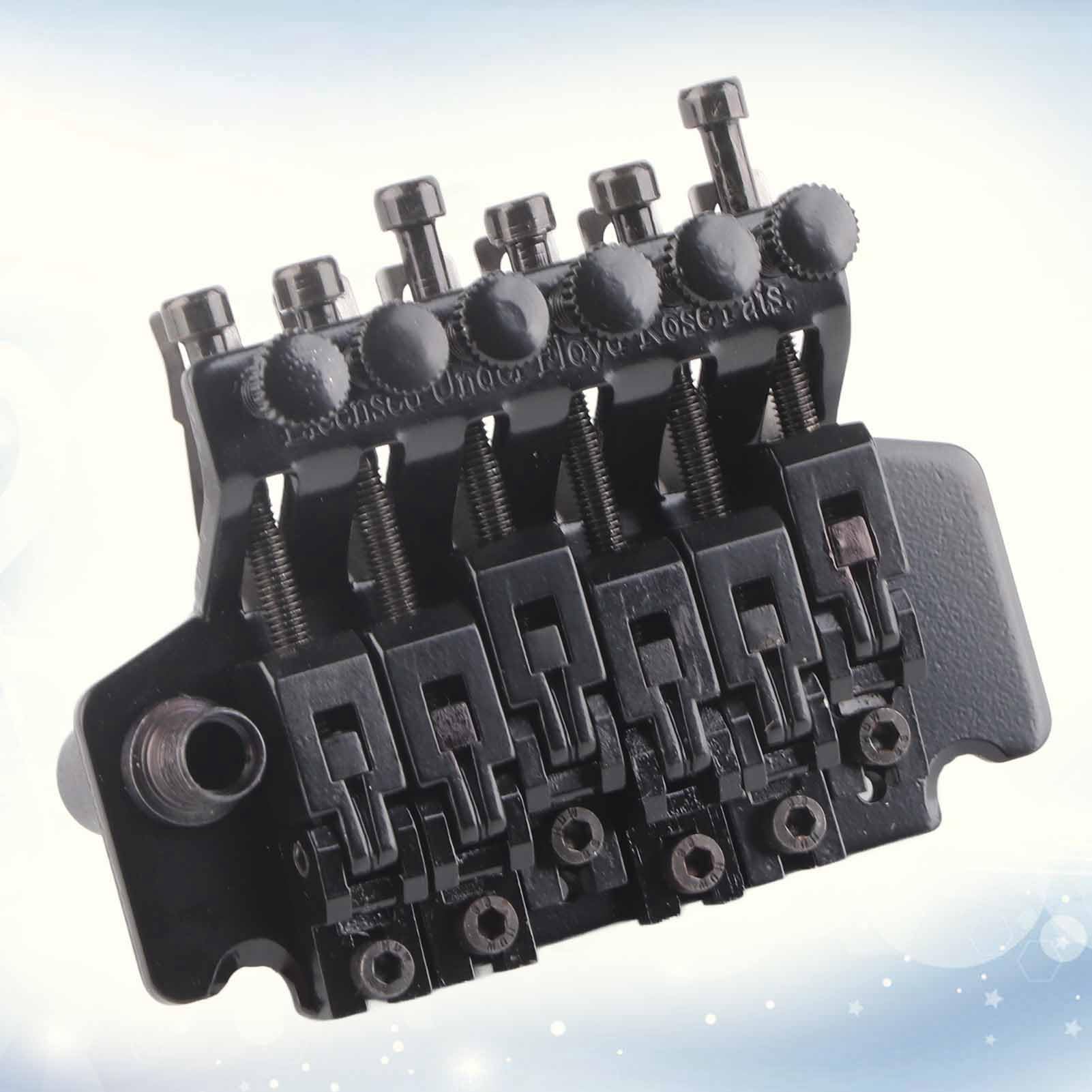 Premium Double Locking Tremolo Bridge System for ST Style Electric Guitars - Black | Enhanced Stability & Tuning Precision for Rock & Metal Performances