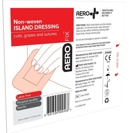 Sterile Island Dressing - Medical Wound Care Bandage for First Aid Kits & Post-Surgical Recovery