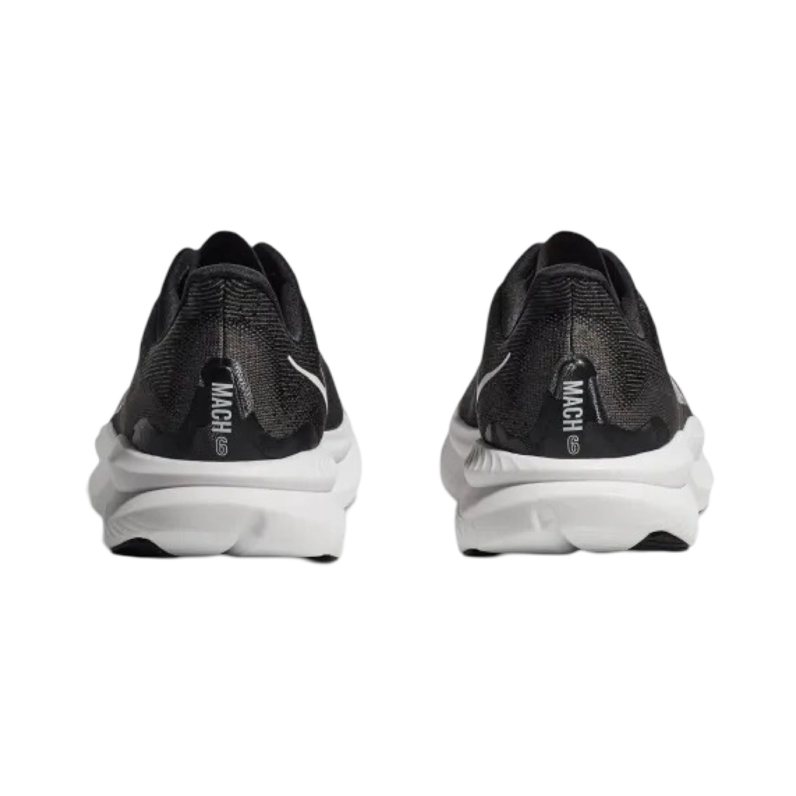 Hoka Mach 6 Running Shoes for Men - Black & White | Lightweight Performance Sneakers for Road Running & Training