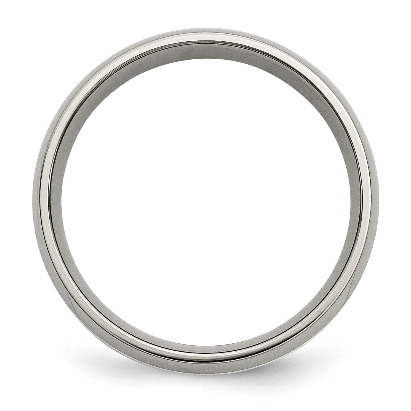 IceCarats 6mm Titanium & 925 Sterling Silver Wedding Band Ring for Men & Women - Perfect for Engagement, Anniversary, and Everyday Wear