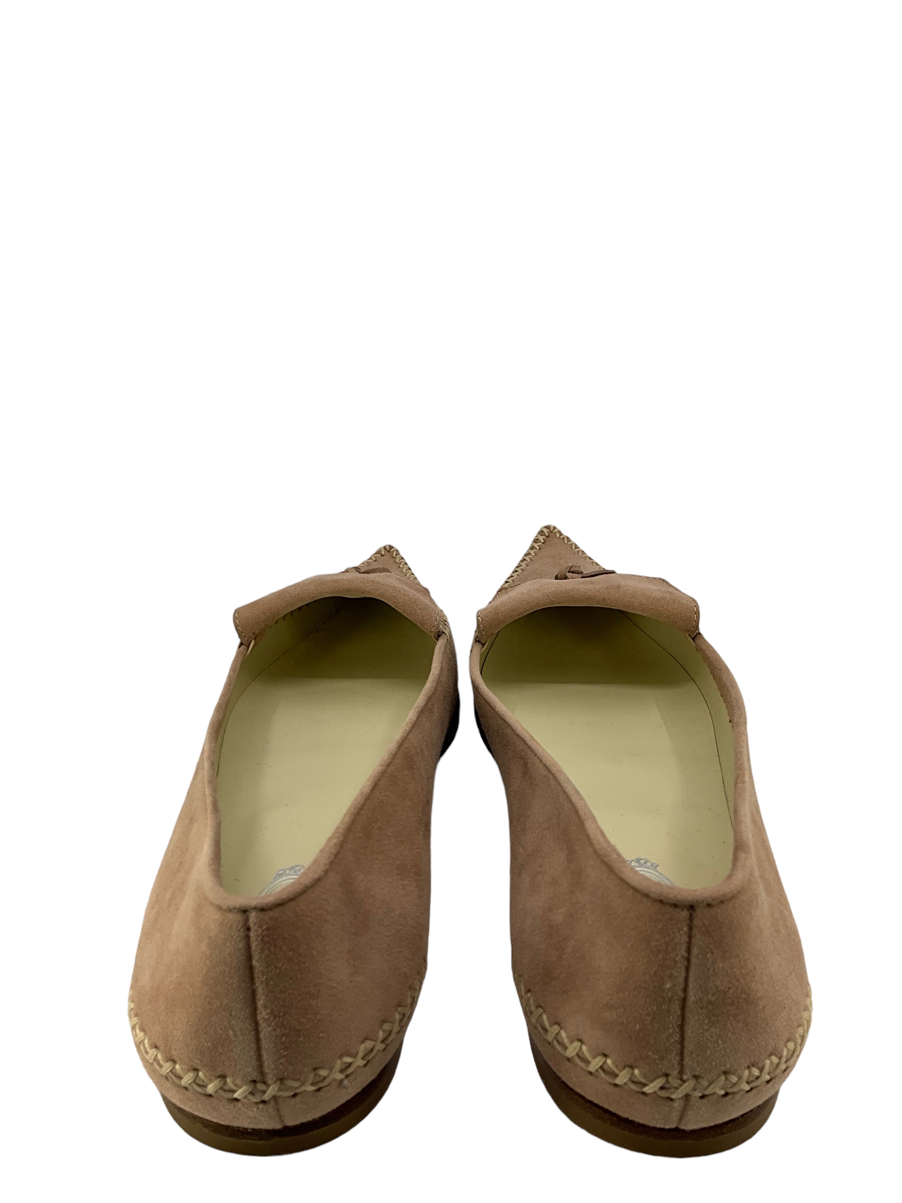 Tod's Pointed Toe Stitched Suede Loafers for Women - Size 8.5 US - Comfortable & Stylish Slip-On Shoes for Office, Business & Casual Wear