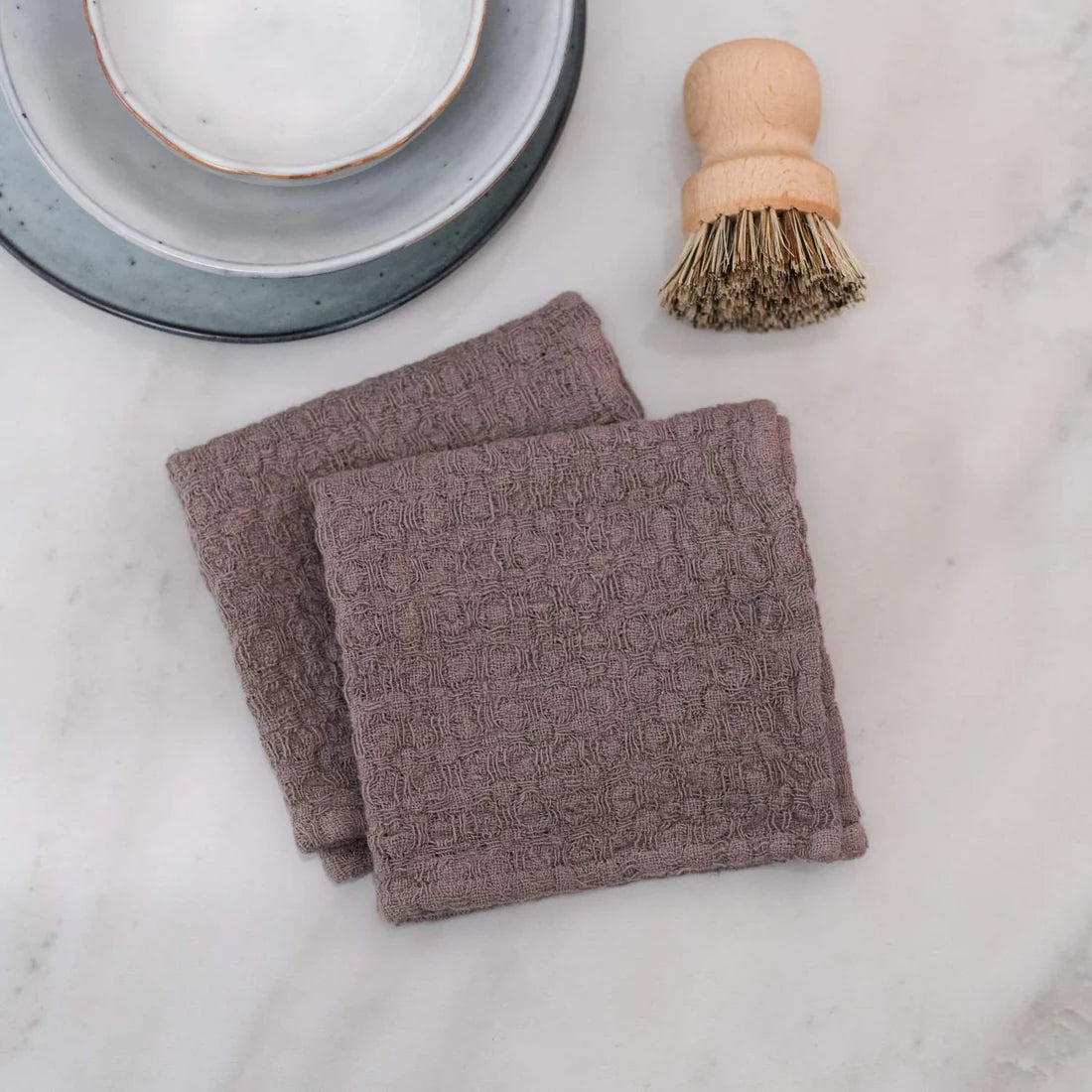Premium 100% Linen Dish Cloth - Soft & Absorbent Kitchen Towel for Washing Dishes, Cleaning Countertops & Drying Hands - Eco-Friendly & Reusable (Single Piece)