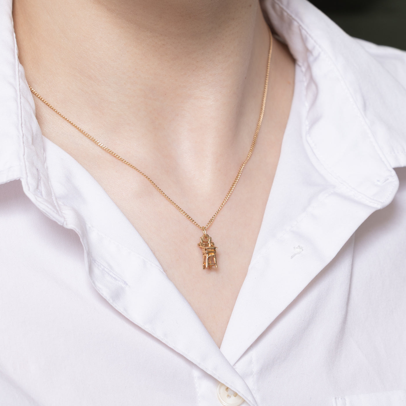 10K Yellow Gold Highchair Charm for Baby Shower Gift - Elegant & Dainty Jewelry for Newborn Celebrations, Christening, and First Birthday Parties