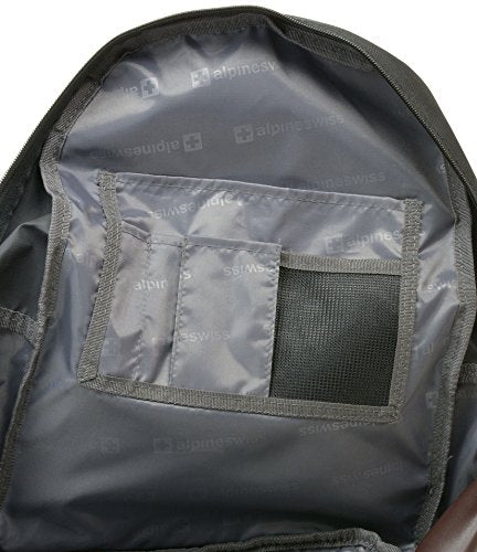 Alpine Swiss Major School Backpack - Durable Bookbag for Students with 1 Year Warranty - Black - Perfect for School, College, and Everyday Use