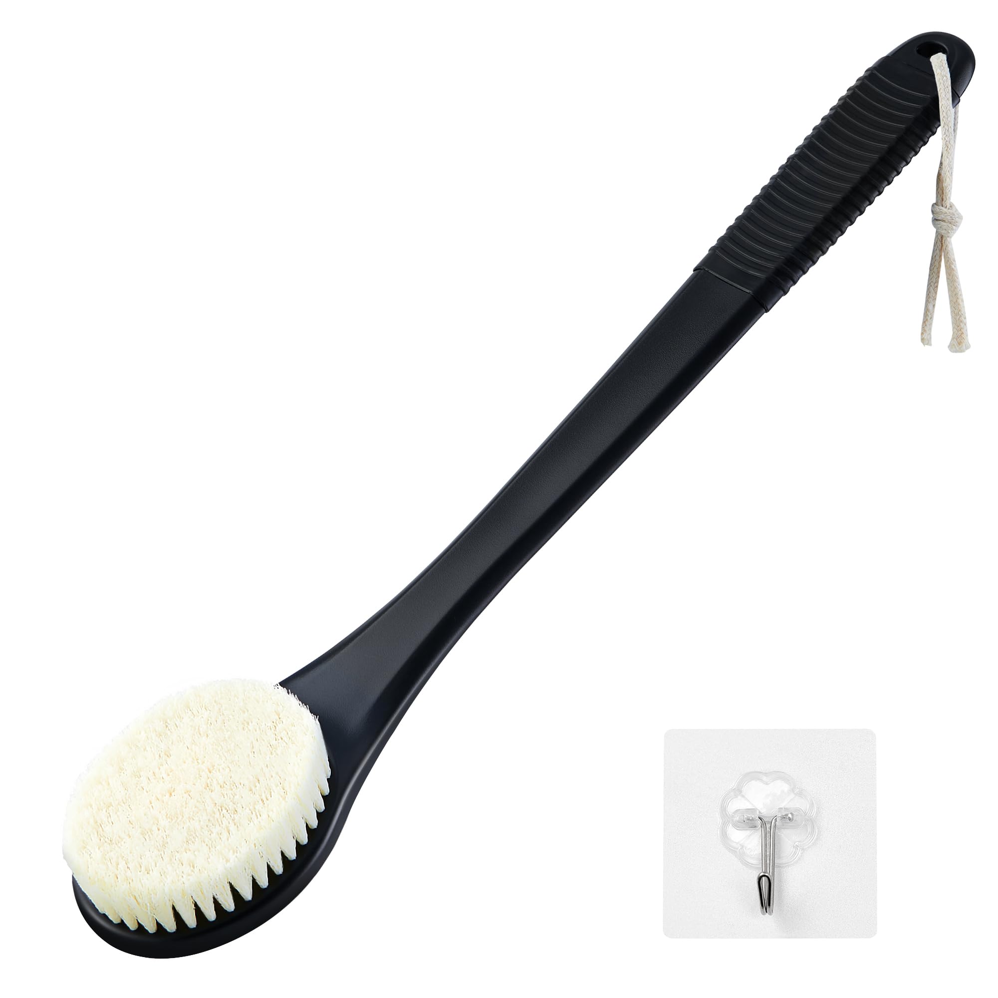 Long Handle Back Scrubber - Exfoliating Shower Brush for Men & Women with Non-Slip Grip - Perfect for Deep Cleaning & Skin Exfoliation