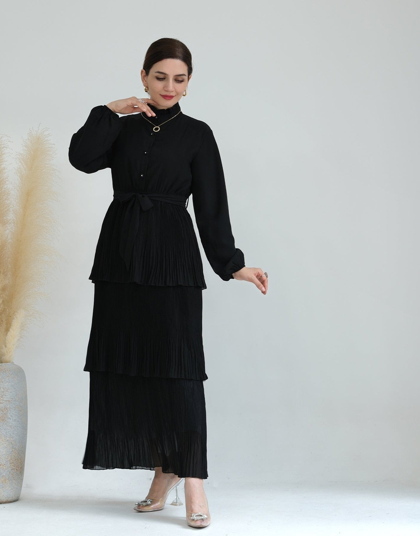 Fleur Maxi Dress for Women - Elegant Black Long Flowy Dress for Summer, Beach, Party & Special Occasions