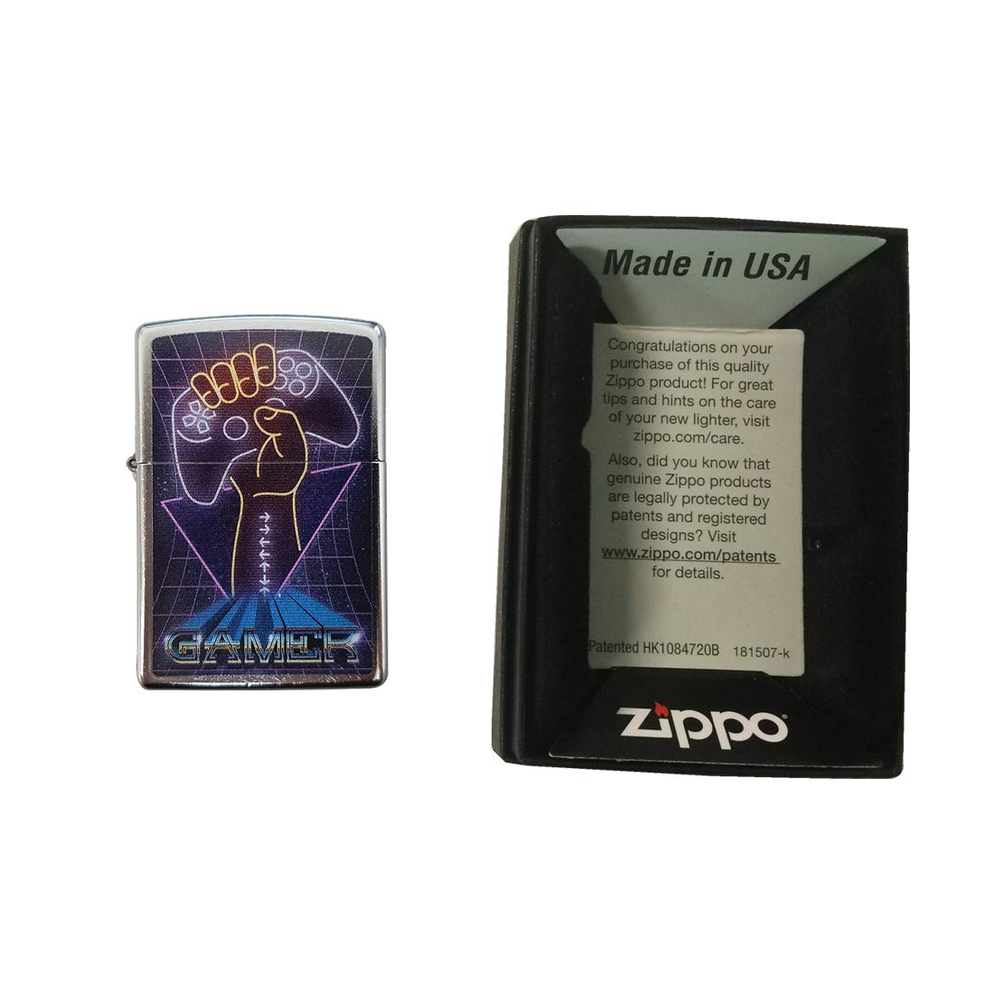 Zippo Windproof Lighter - Retro Arcade Street Chrome Design for Gamers & Collectors | Perfect for Outdoor Adventures, Camping & Gifts