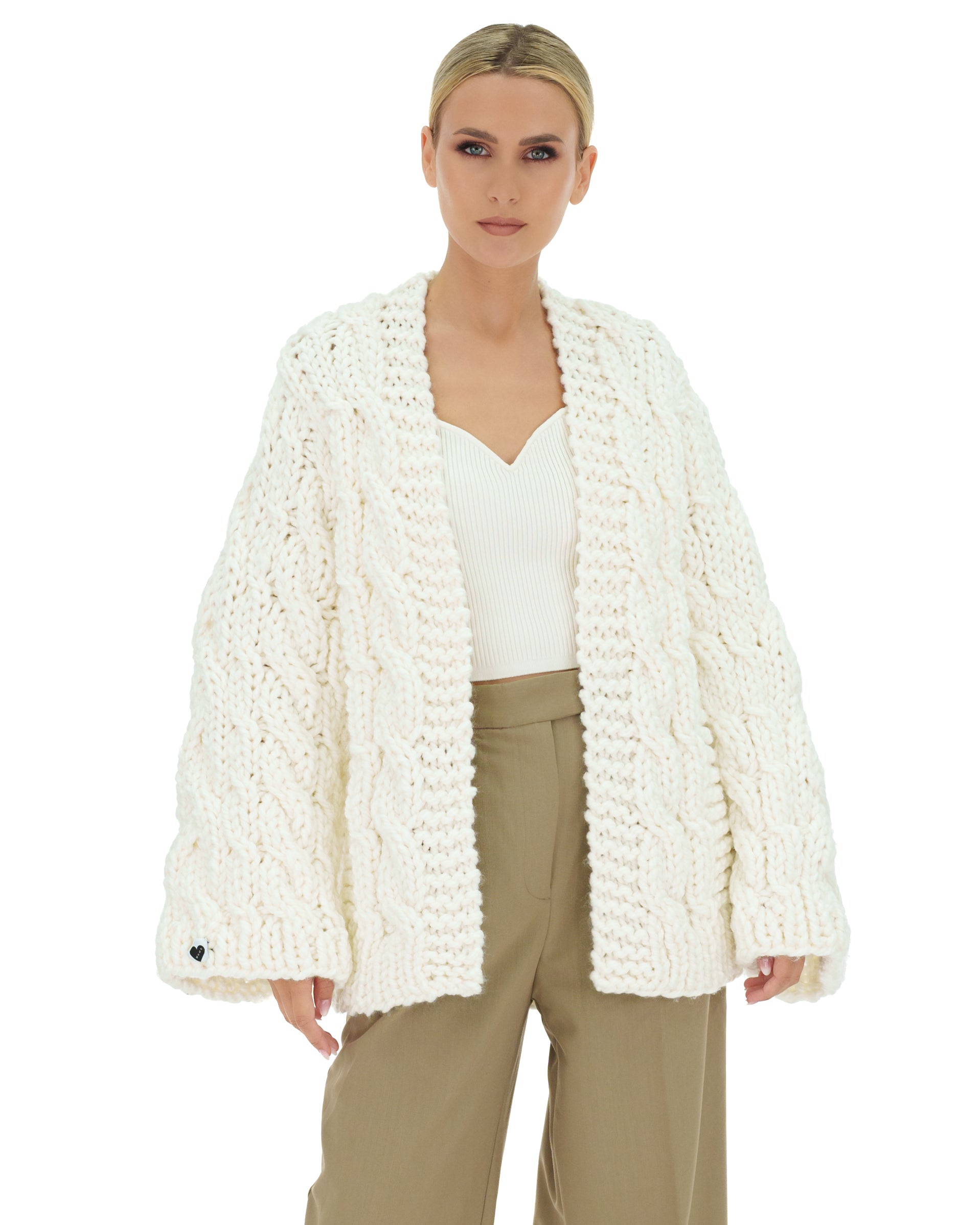 Cozy Cable Knit Cardigan Sweater for Women - Soft Chunky Knit Open Front Long Sleeve Wrap - Perfect for Fall, Winter & Layering Outfits
