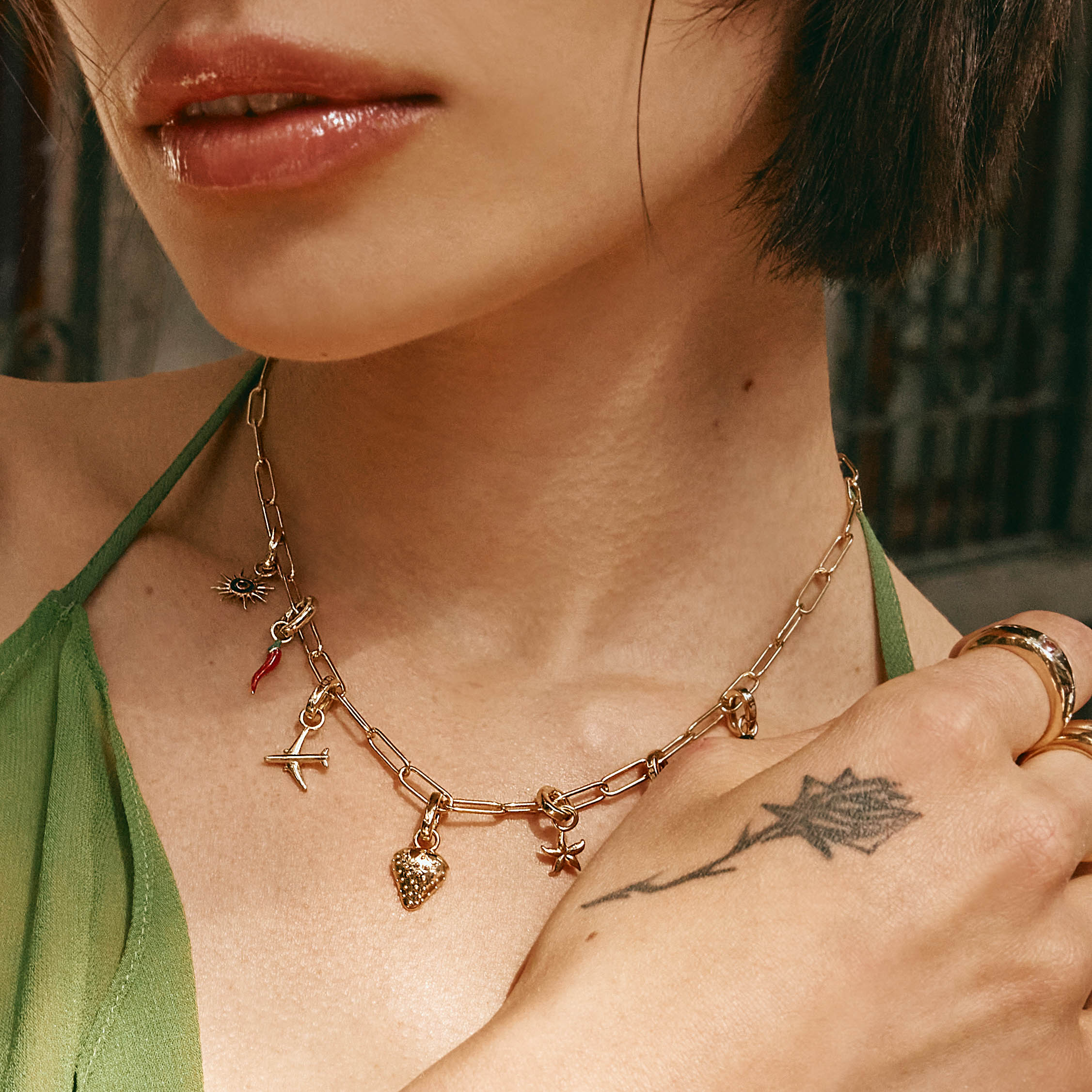 Gold Chilli Charm Pendant - Unique Spicy Jewelry for Women, Fashion Necklace Gift for Her - Perfect for Parties, Date Nights & Adding Flair to Any Outfit