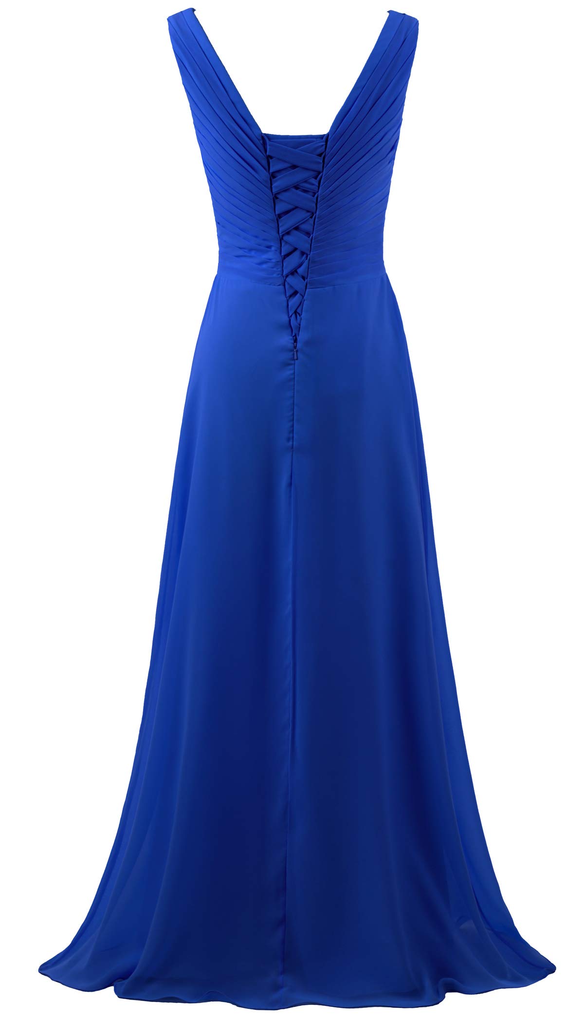 Elegant V-Neck Sleeveless Long Bridesmaid Dress for Women - 2023 Fall Formal Wedding Guest Evening Party Gown | Perfect for Weddings, Galas, Proms and Special Occasions