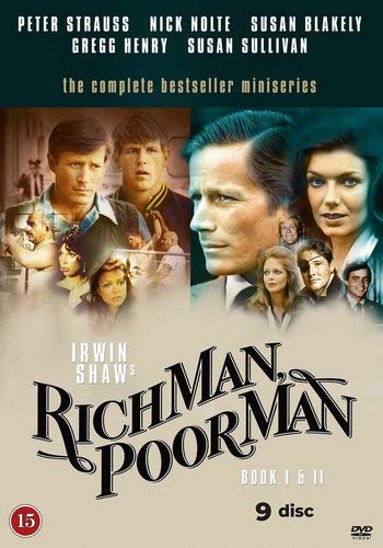 Rich Man Poor Man Complete Series DVD Box Set - 9-Disc Collection (Book I & II) | PAL Region 0 Import from Denmark | Classic TV Drama for Home Entertainment & Collector's Edition