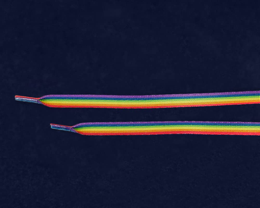 LGBTQ Pride Shoelaces - Rainbow, Pansexual, Transgender, Asexual & Lesbian Flag Shoe Laces for Fundraising & Awareness | Perfect for Pride Parades, LGBTQ Events & Everyday Ally Support