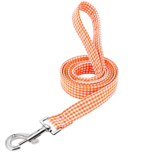 Orange Plaid Leash