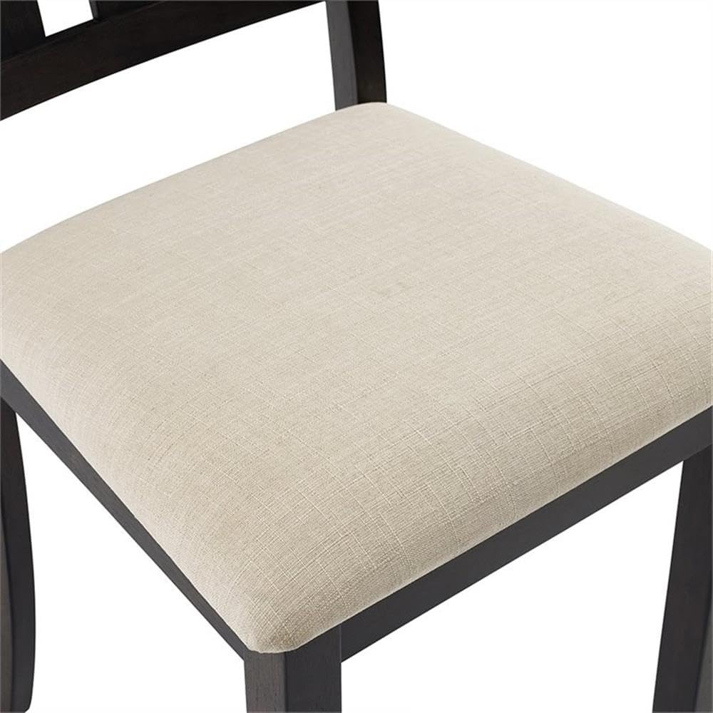 Crosley Furniture Hayden 5-Piece Modern Farmhouse Round Dining Table Set for 4 with Slat Back Chairs, Slate - Perfect for Small Kitchens, Breakfast Nooks & Cozy Dining Spaces