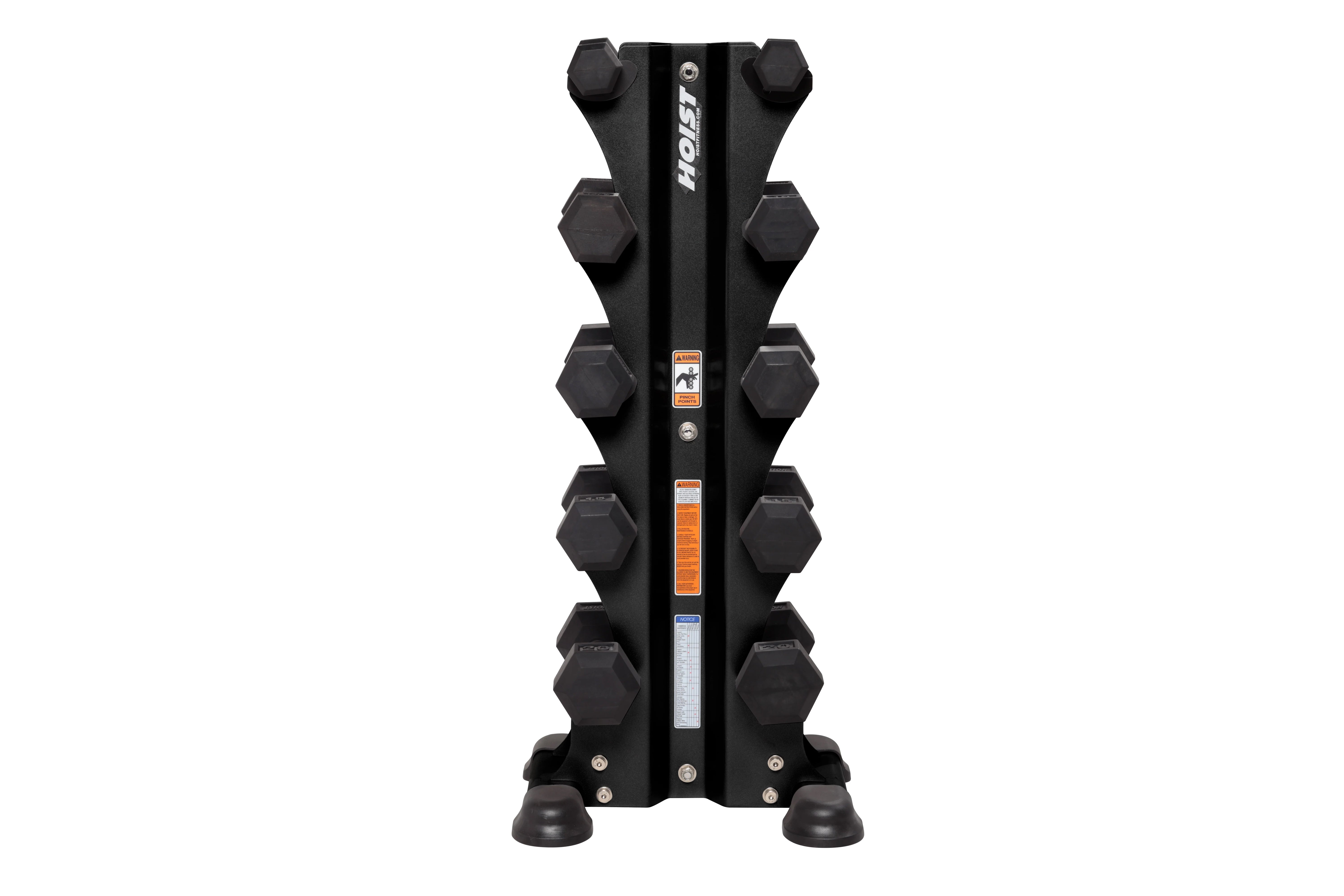 Hoist 5 Pair Vertical Dumbbell Tower Rack (HF 5459) - Heavy Duty Dumbbell Storage for Home Gym & Commercial Fitness Centers - Perfect for Weight Training & Space Saving Organization