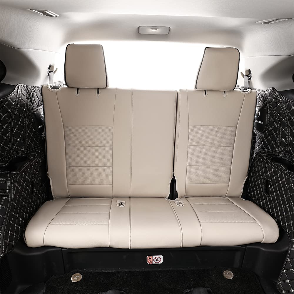 Custom Fit Leather Seat Covers for Chevy Traverse 2018-2024 (8 Seater 2-3-3 Layout) - Premium Beige Car Seat Protectors - Perfect for Family Road Trips & Daily Commutes