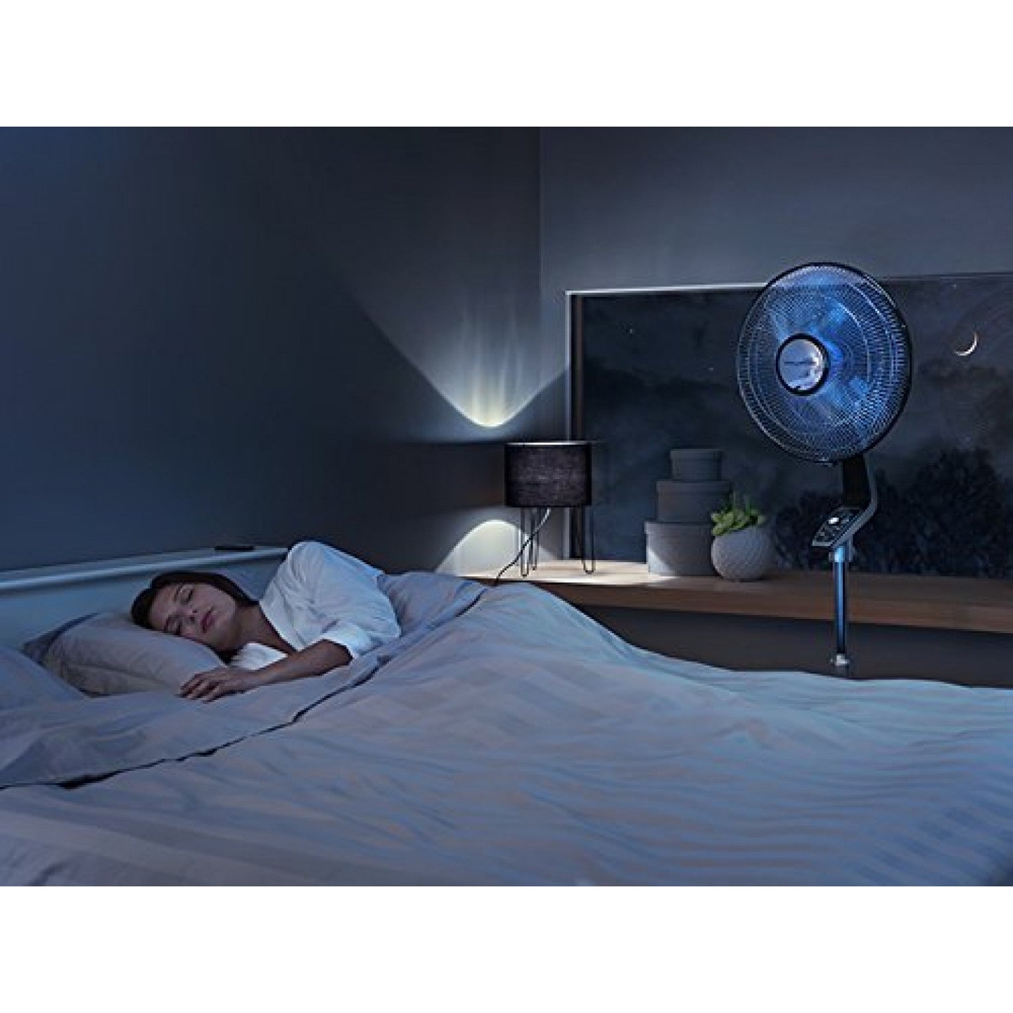 ROWENTA VU5670U2 16 Inch Turbo Silence Stand Fan - Blemished Packaging with Full Warranty - Perfect for Home, Office, and Bedroom Cooling