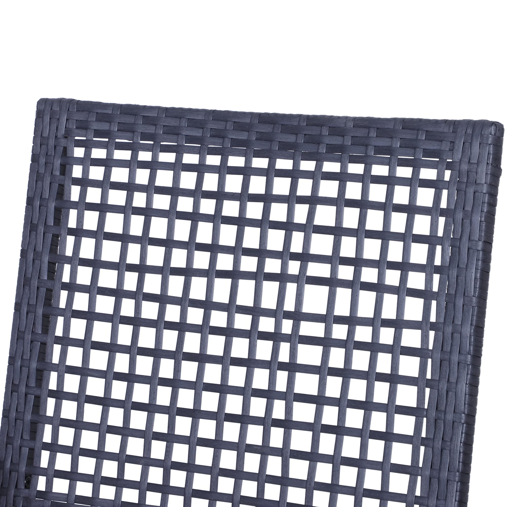 Outsunny 3-Piece Patio Bar Set with Soft Cushions - Rattan Wicker Outdoor Furniture for Backyard, Lawn, Deck & Poolside - Perfect for Entertaining, Lounging & Outdoor Dining