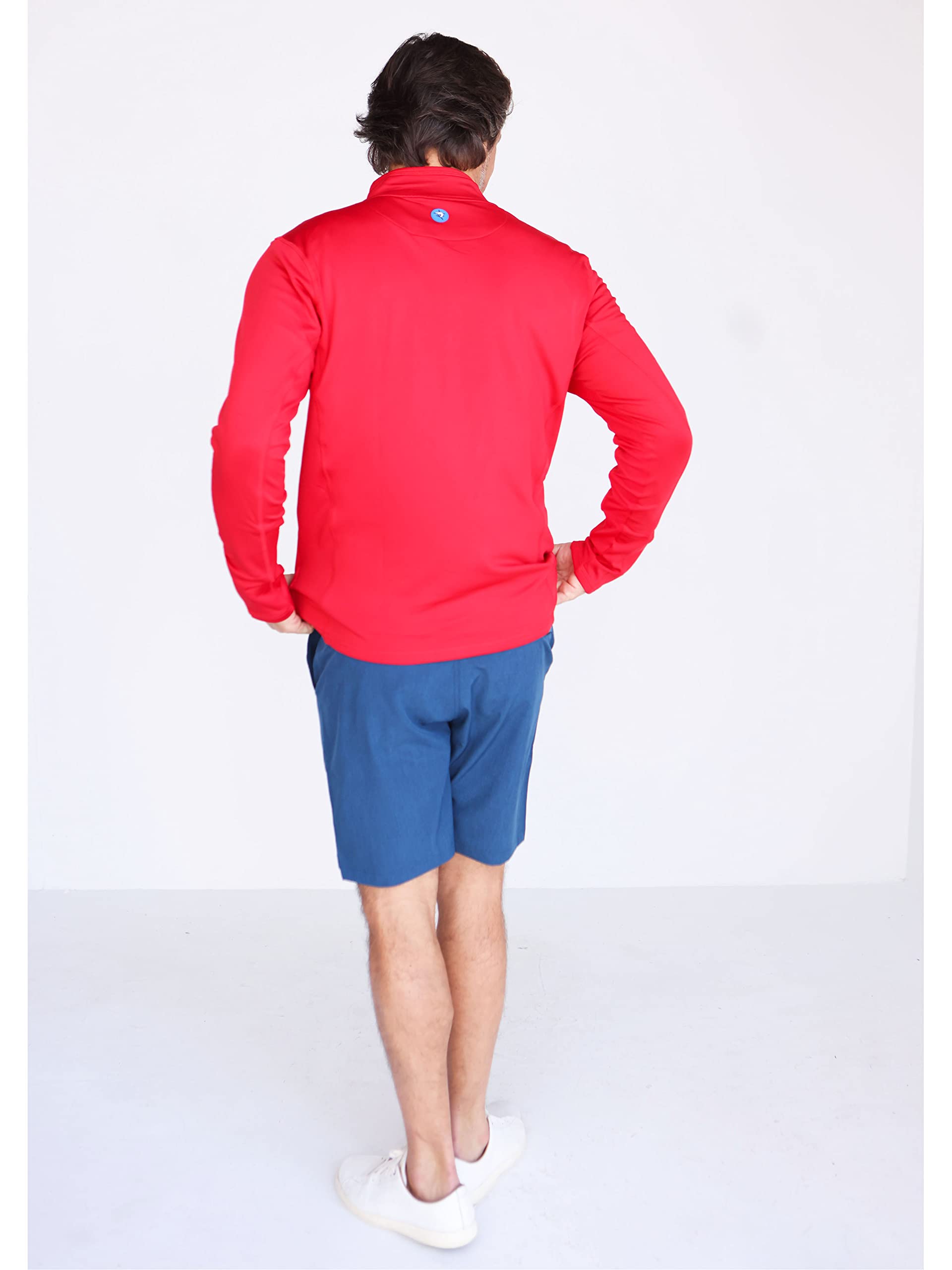 White Water Montauk Performance 1/4 Zip Pullover for Men - Lightweight Quick-Dry Athletic Shirt for Running, Hiking & Outdoor Activities