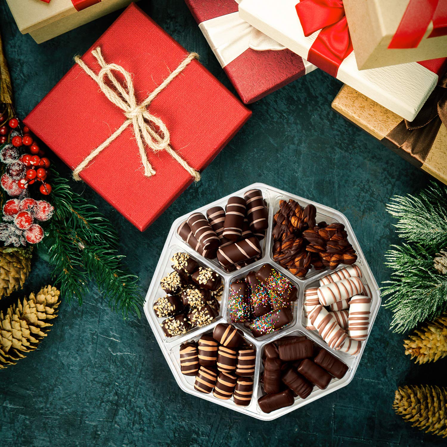 Premium Dairy-Free Holiday Chocolate Gift Set - Delicious Assortment for Friends, Coworkers & Family | Perfect for Christmas, Office Parties & Festive Celebrations