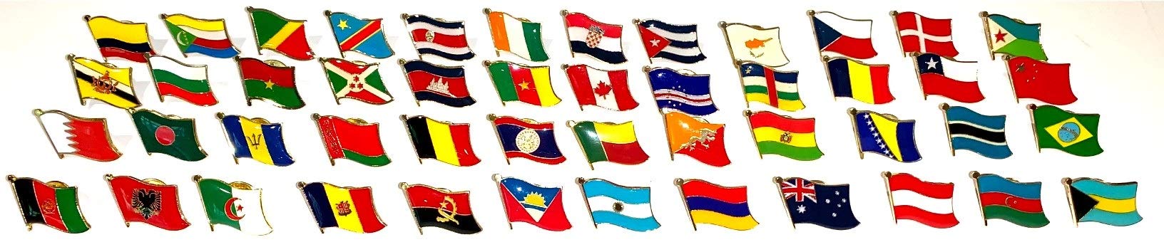 United Nations World Flag Pin Badge Set - 193 Country Flags Collection, UN Member States Lapel Pins for Collectors, Diplomats & Travel Enthusiasts - Perfect for Gifts, Conferences & International Events