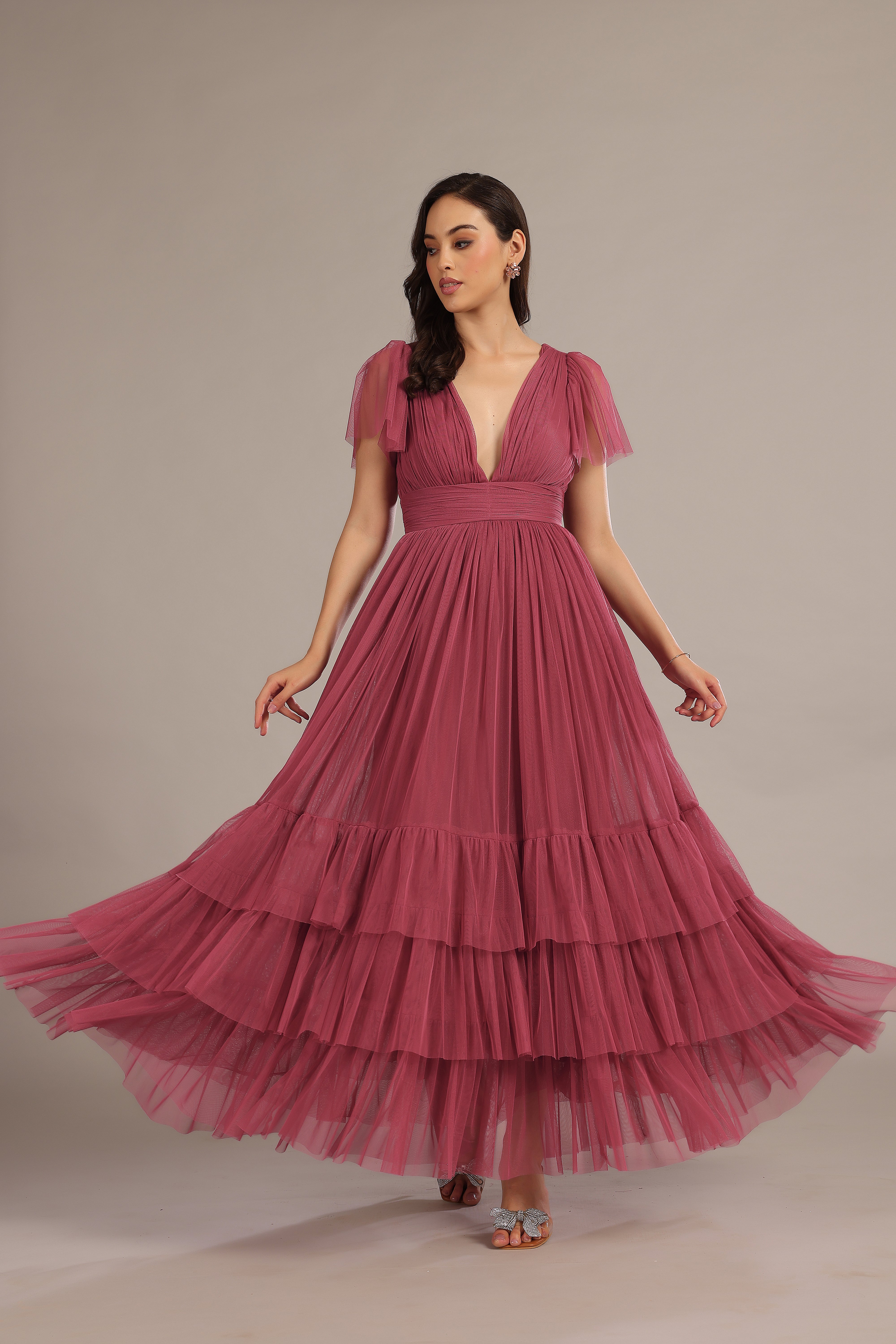 Madison Maxi Dress in Orchid - Elegant Floral Print Long Dress for Women, Perfect for Summer, Beach, Weddings & Special Occasions