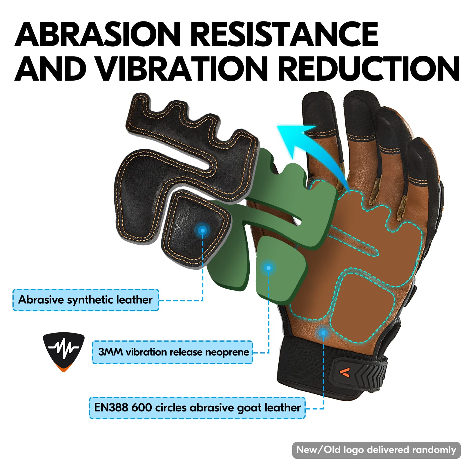 Vgo Winter Work Gloves for Men - Waterproof, Anti-Vibration, Heavy Duty Cold Weather Gloves - Freezer, Warehouse & Trucker Use - Warm Thermal Protection for Outdoor Work & Winter Activities