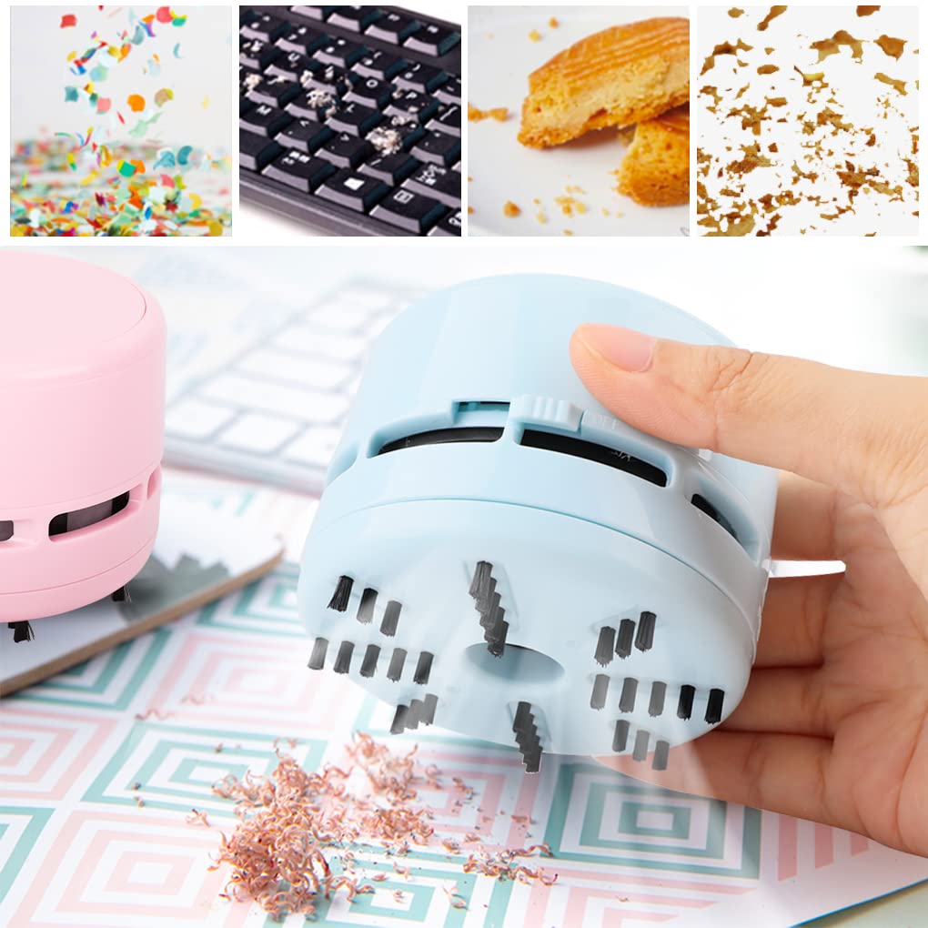 FineInno Mini Handheld Vacuum Cleaner for Desk, Keyboard, Car & Office | Portable USB Desktop Dust Sweeper | Perfect for Home, Workspace & Tech Gadgets Cleaning