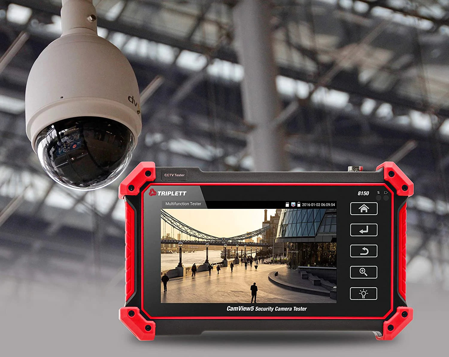 CamView IP Pro 5 HD CCTV Camera Tester with SBR2M Borescope (8150 BR KIT) - Professional Network Camera Installation Tool for Security System Maintenance and Inspection