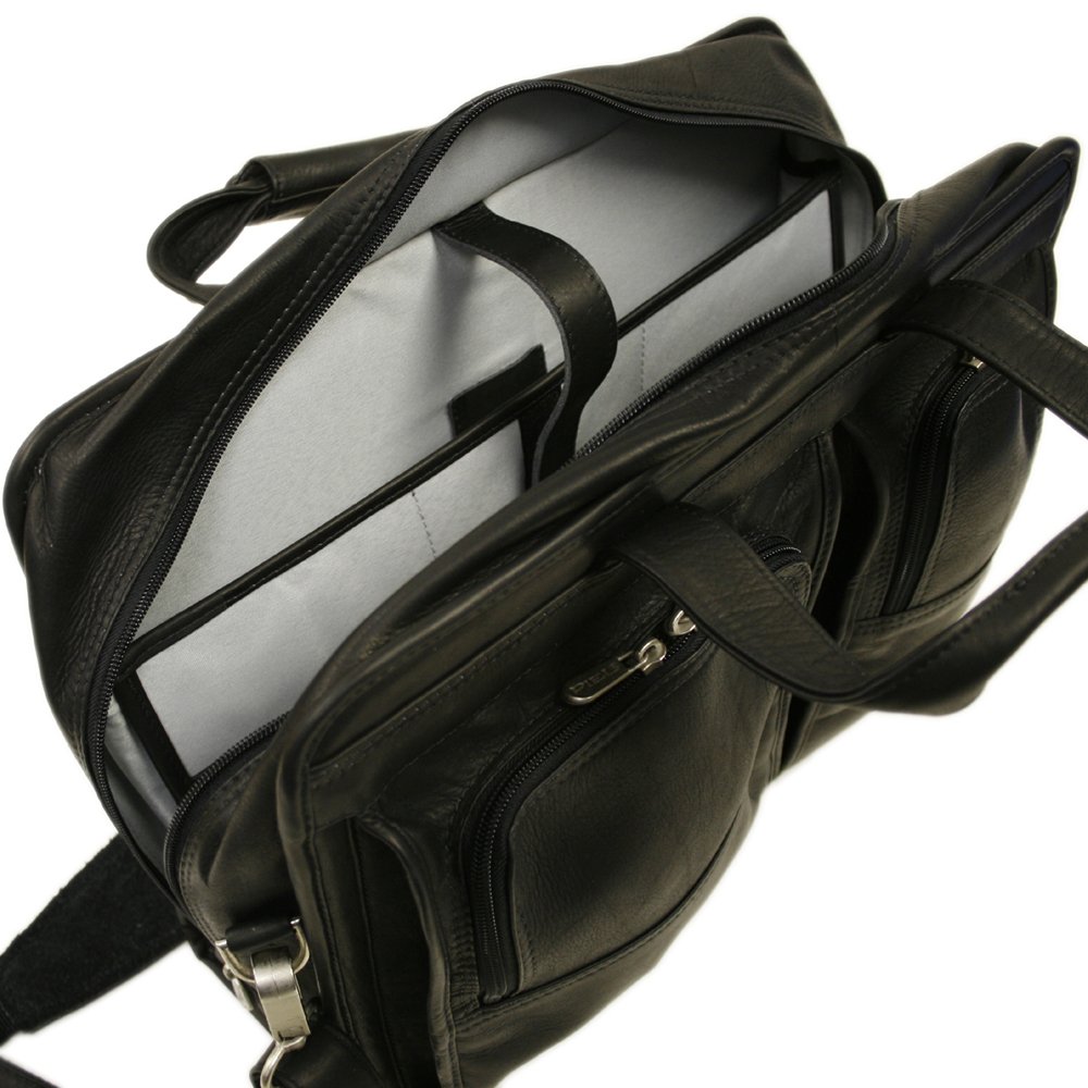 Professional Black Computer Portfolio - Slim Laptop Briefcase for Business & Travel - Durable Work Bag for Men & Women - Perfect for Office, Commute & Meetings