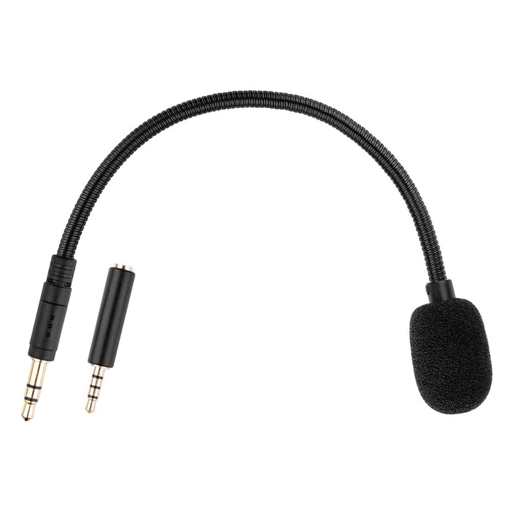 Smays Detachable 3.5mm Microphone - Aux Mic for Headphone Jack, Plug-in Microphone for Laptop, PC, Phone, and Conference Calls | Perfect for Gaming, Podcasting, Zoom Meetings & Online Classes
