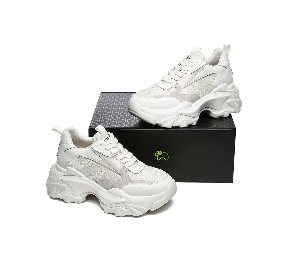 EVERAU® Women's Chunky Sneakers - Fashion Platform Casual Shoes for Women | Comfortable Walking & Running Shoes for Daily Wear, Gym, Travel, and Street Style