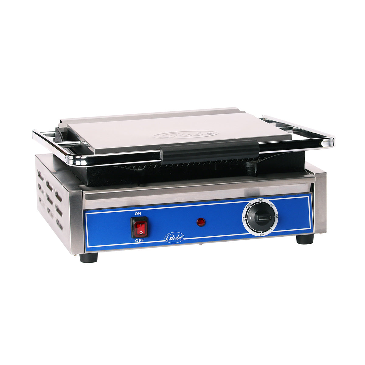 GPG1410 Cast Iron Sandwich & Panini Press Grill with Removable Grooved Plates - 14 x 10 Inch - Perfect for Home Kitchen, Restaurants & Outdoor Cooking
