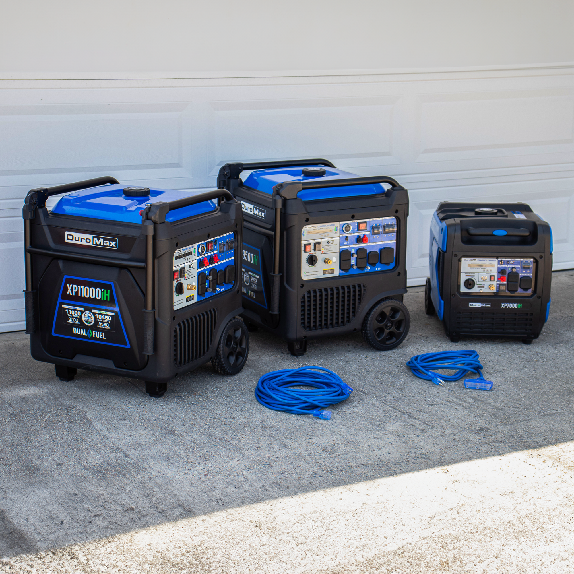 11,000W Dual Fuel Portable Inverter Generator with CO Detection - Perfect for Camping, RV Trips & Emergency Power Backup