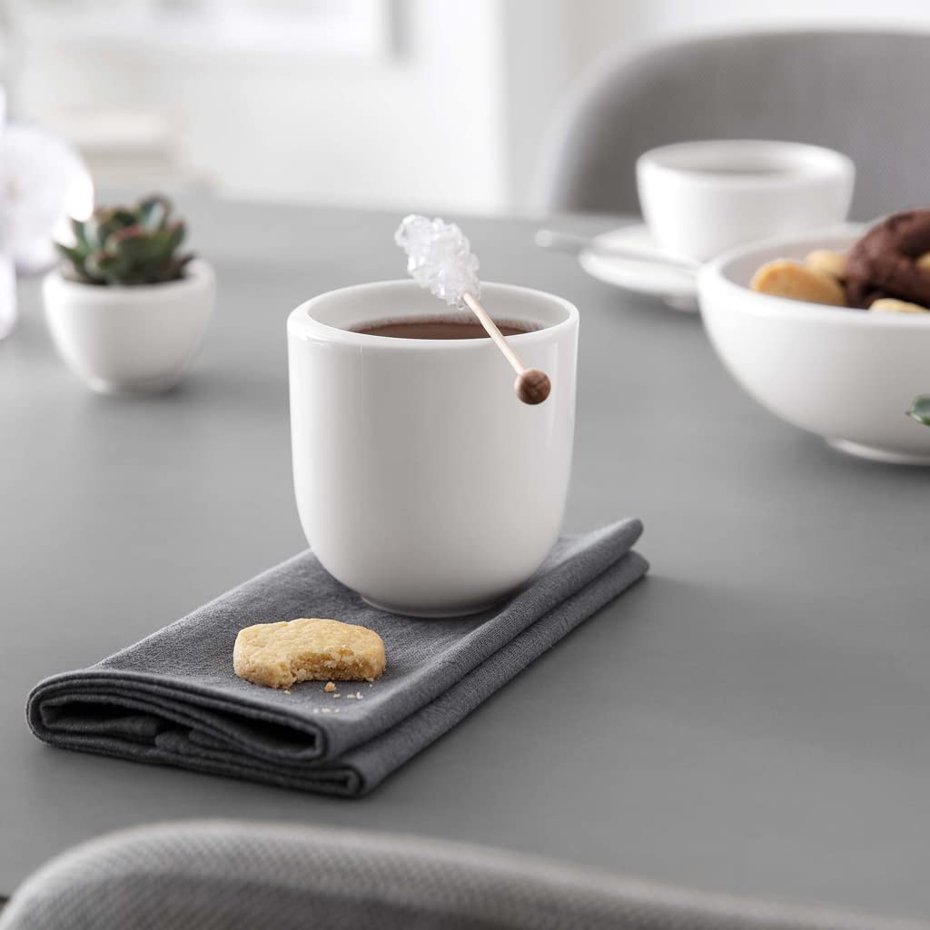 Villeroy & Boch NewMoon Handle-Free Mug - Premium Porcelain Coffee & Tea Cup, Modern White Design, Dishwasher Safe - Perfect for Home, Office & Cafe Use
