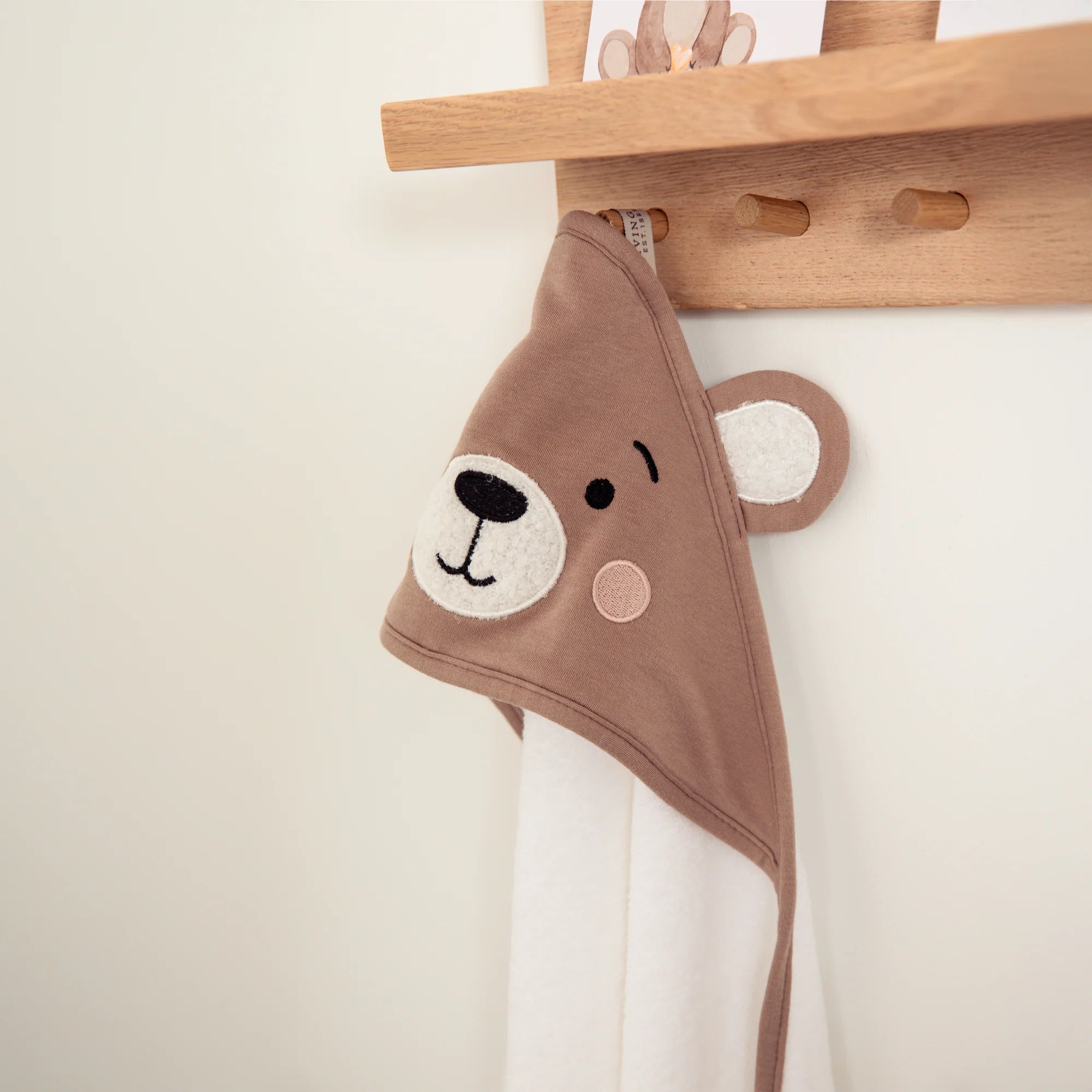 Soft Cotton Hooded Towel for Kids - Cuddly Bear Design | Cozy & Absorbent Baby Bath Towel for Newborns, Toddlers & Infants | Perfect for Bath Time, Swimming & After-Spa Wrap