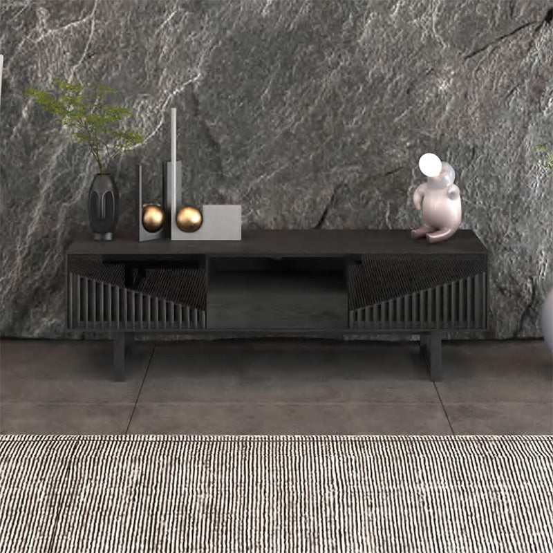 Montana Entertainment TV Stand 160cm Black Ash - Modern TV Console for Living Room, Bedroom & Home Theater