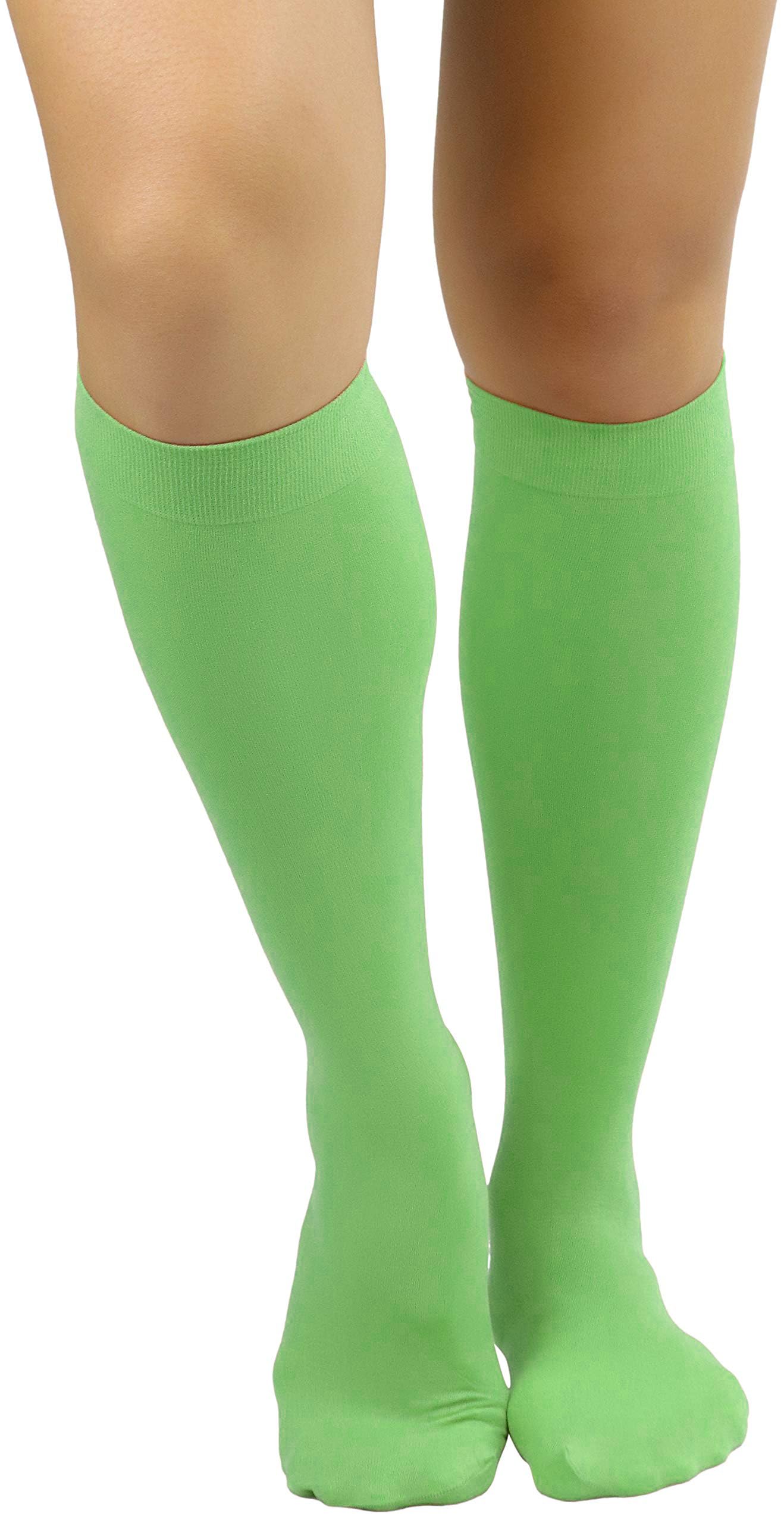ToBeInStyle Women's Fashion Opaque Nylon Knee High Socks - Warm & Comfortable Winter Socks for Boots, Office, and Casual Wear - Perfect for Cold Weather & Everyday Outfits