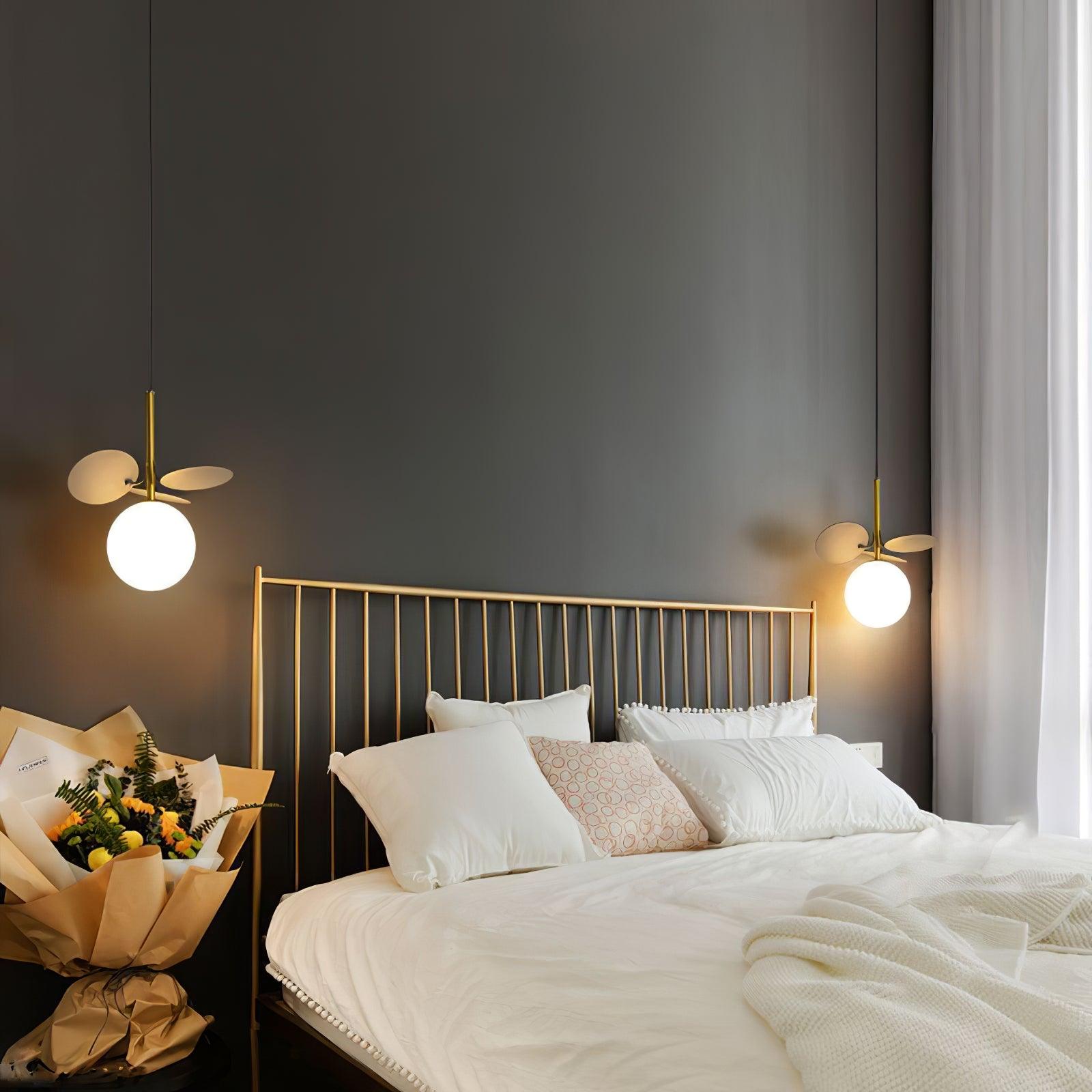 Blanca Pendant Light - Modern Hanging Ceiling Lamp for Kitchen Island, Dining Room & Bedroom | Elegant Glass Shade with Brass Finish | Indoor Lighting Fixture
