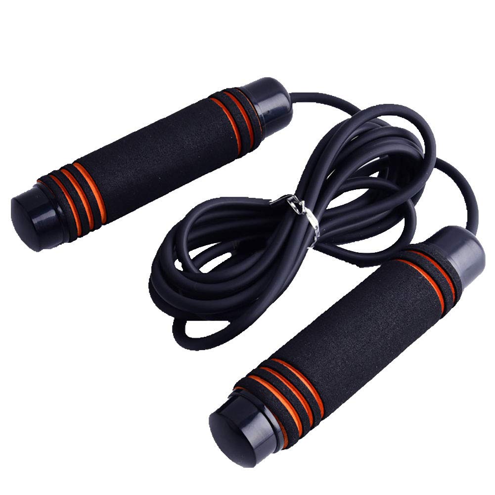 Shineweb Adjustable Jump Rope for Fitness & Bodybuilding - Lightweight Foam Handle Skipping Rope for Aerobic Exercise, Cardio Workout & Home Gym Training - Perfect for Weight Loss, Boxing Training & CrossFit (Yellow)