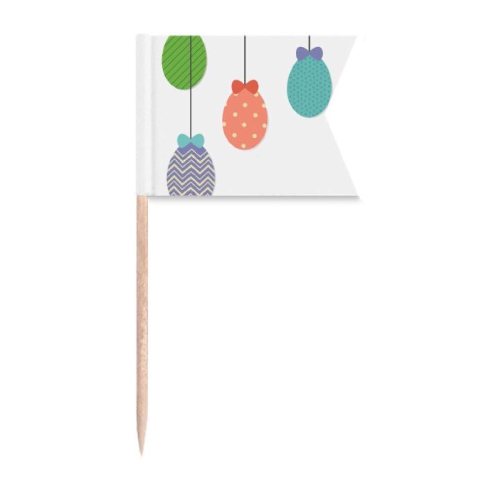Easter Egg Toothpick Flags for Cake & Cheese Plates - Party Decor