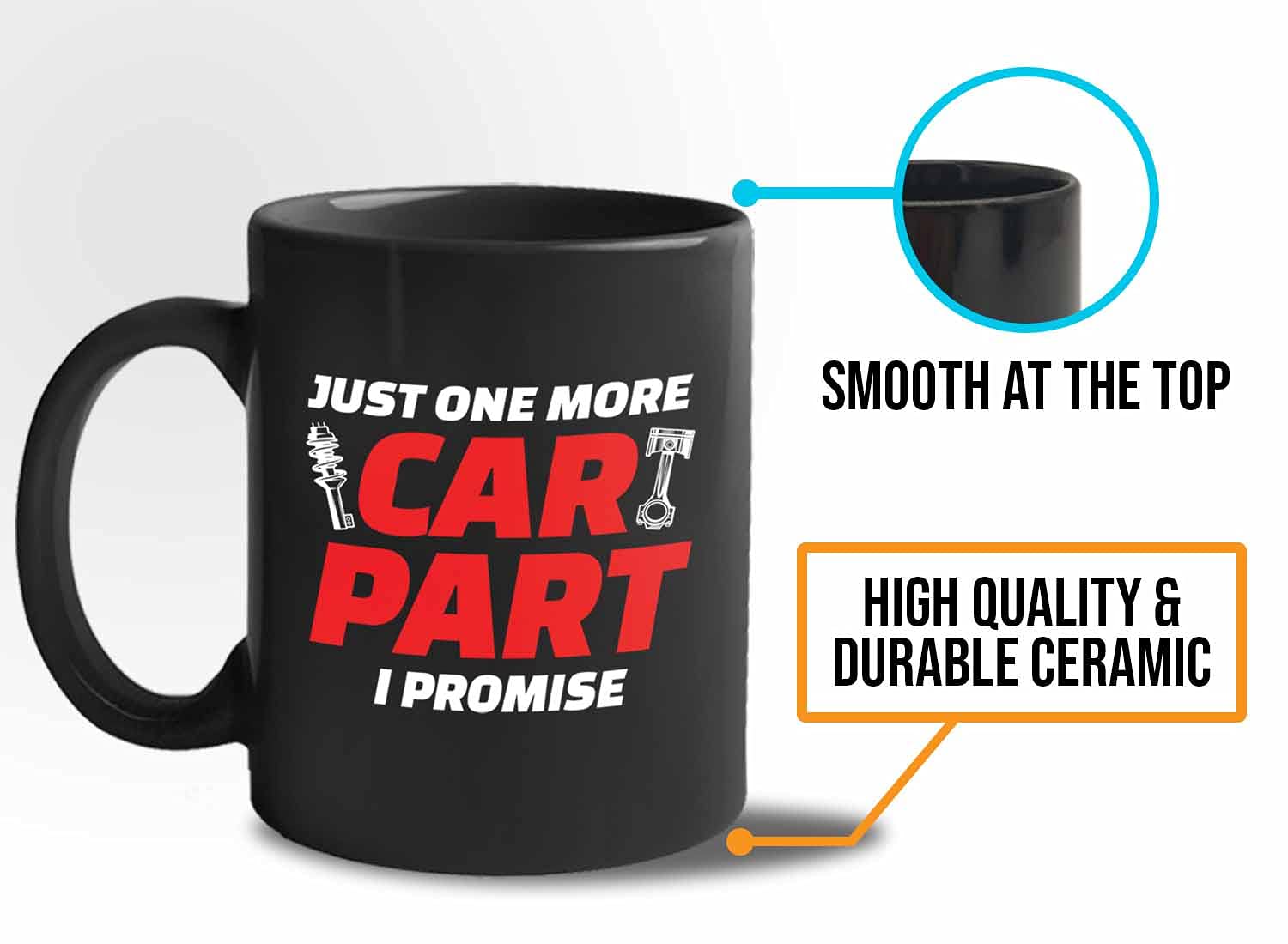 Bubble Hugs Car Guy Coffee Mug 11oz Black - Funny Sarcasm Gift for Car Lovers, Mechanics, Racing & Muscle Car Enthusiasts - Perfect for Garage, Workshop & Office Use