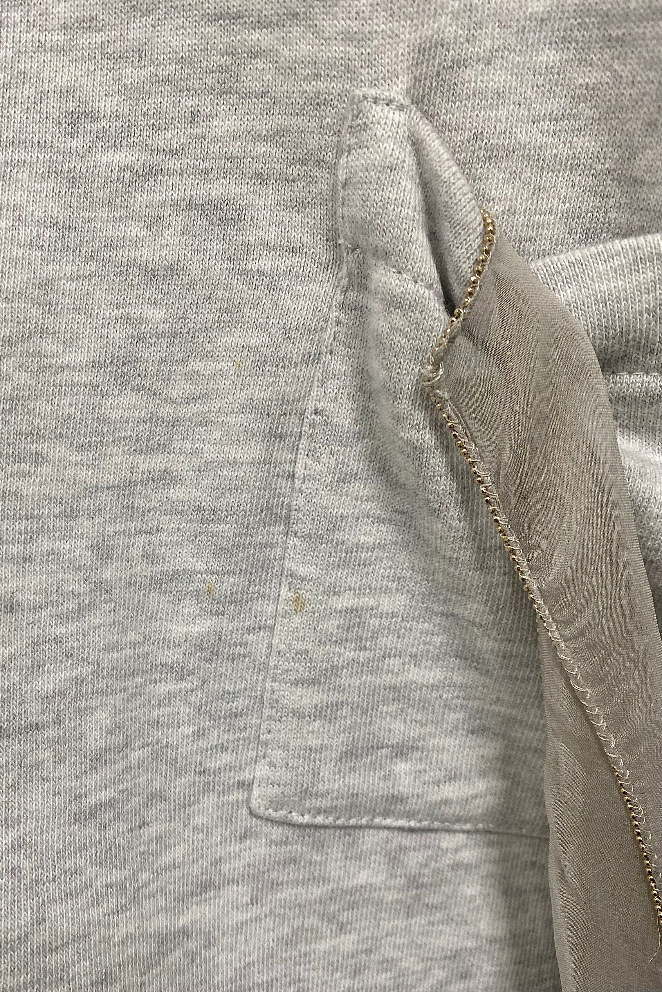Brunello Cucinelli Grey Monili Scarf Sweatpants for Women - Size L (10) - Soft Cotton Lounge Pants for Casual Wear, Travel & Home Comfort