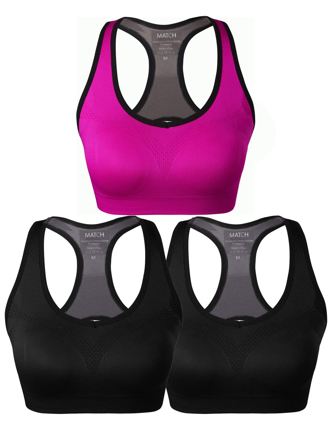 High Support Racerback Sports Bras for Women - Seamless Padded Workout Tops with Adjustable Straps for Yoga, Gym, Running & Fitness | Comfortable Athletic Wear for Active Lifestyles