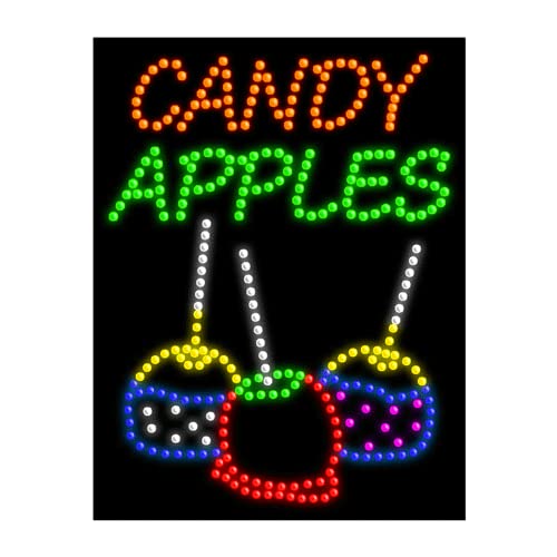 Candy Apple LED Dots Sign #21670 - Bright Neon Wall Decor for Bedroom, Bar, Cafe & Party Lighting
