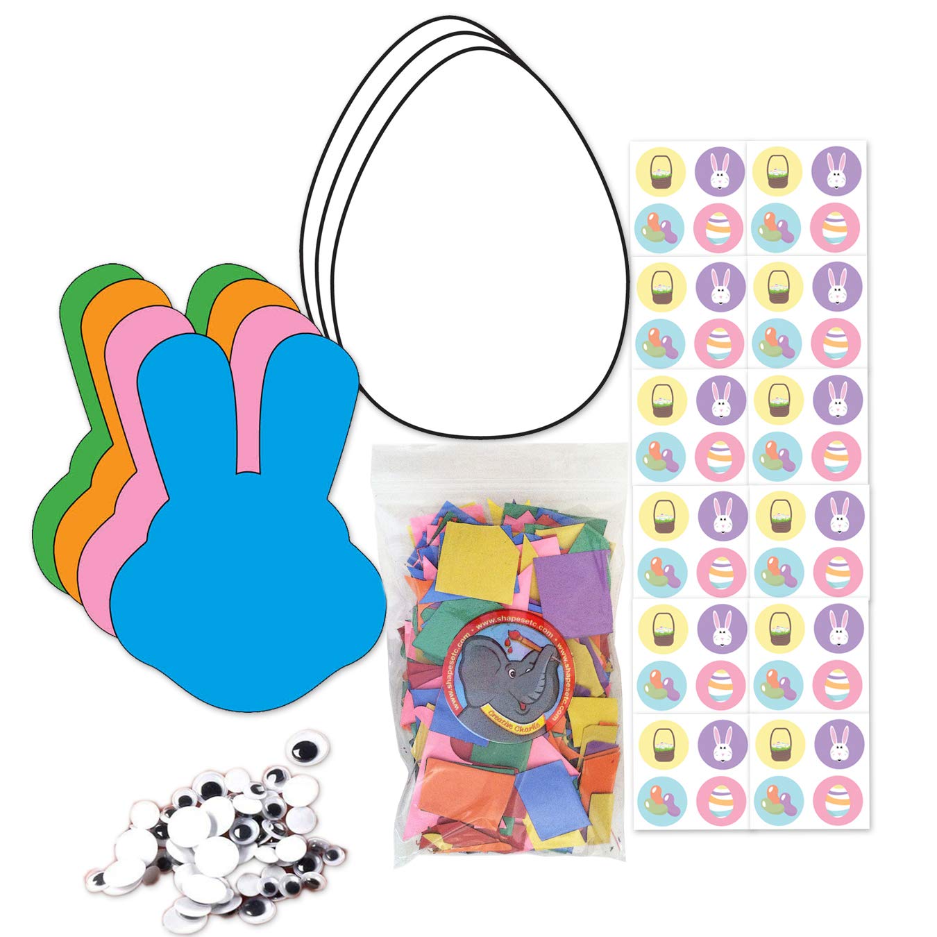 Easter DIY Craft Kit for Kids - Holiday Classroom Activity Set, Personalized Easy Crafts, Bulletin Board Decorations, Party Supplies (Made in USA) - Perfect for Easter Celebrations, School Projects & Gift Giving