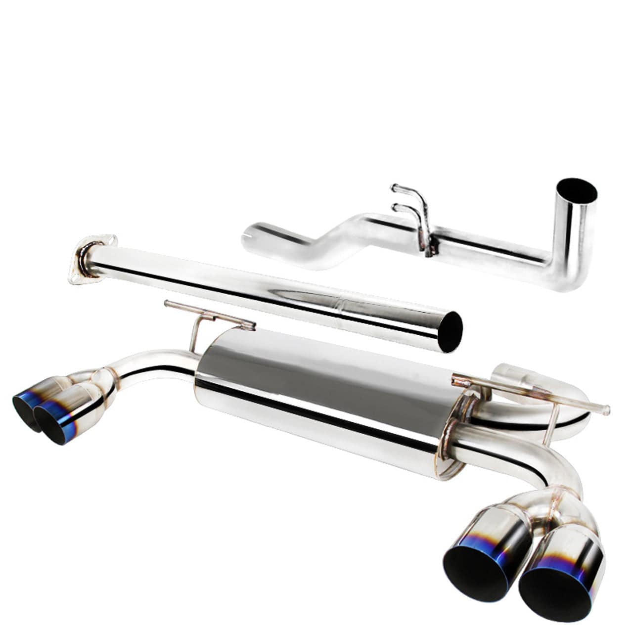 Spec D Performance Catback Exhaust System for 2009-2014 Hyundai Genesis Coupe 2.0T - Quad Tip Design - High Flow Stainless Steel - Enhanced Sound & Performance - Perfect for Street Racing & Car Enthusiasts
