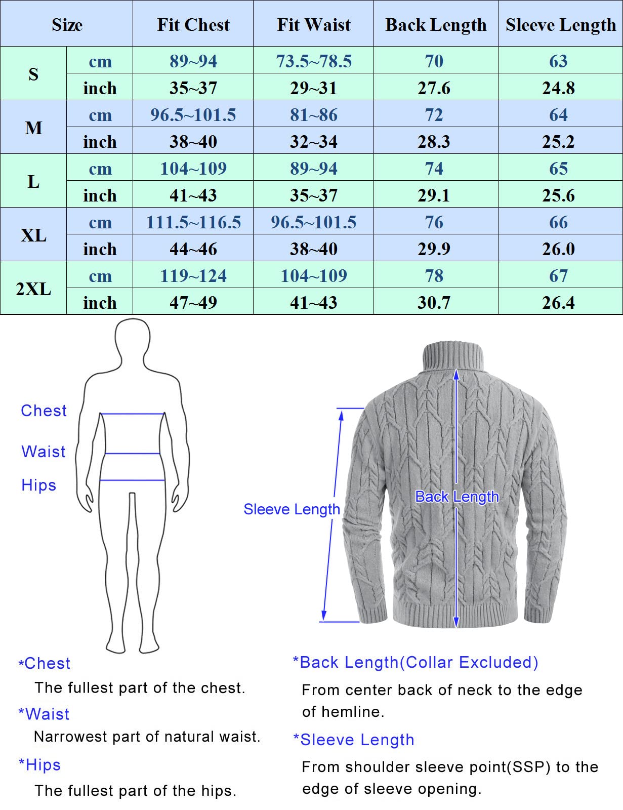GRACE KARIN Men's Slim Fit Turtleneck Sweater - Long Sleeve Twisted Knit Pullover for Winter - Casual Solid Color Warm Sweater for Office, Dating & Outdoor Activities