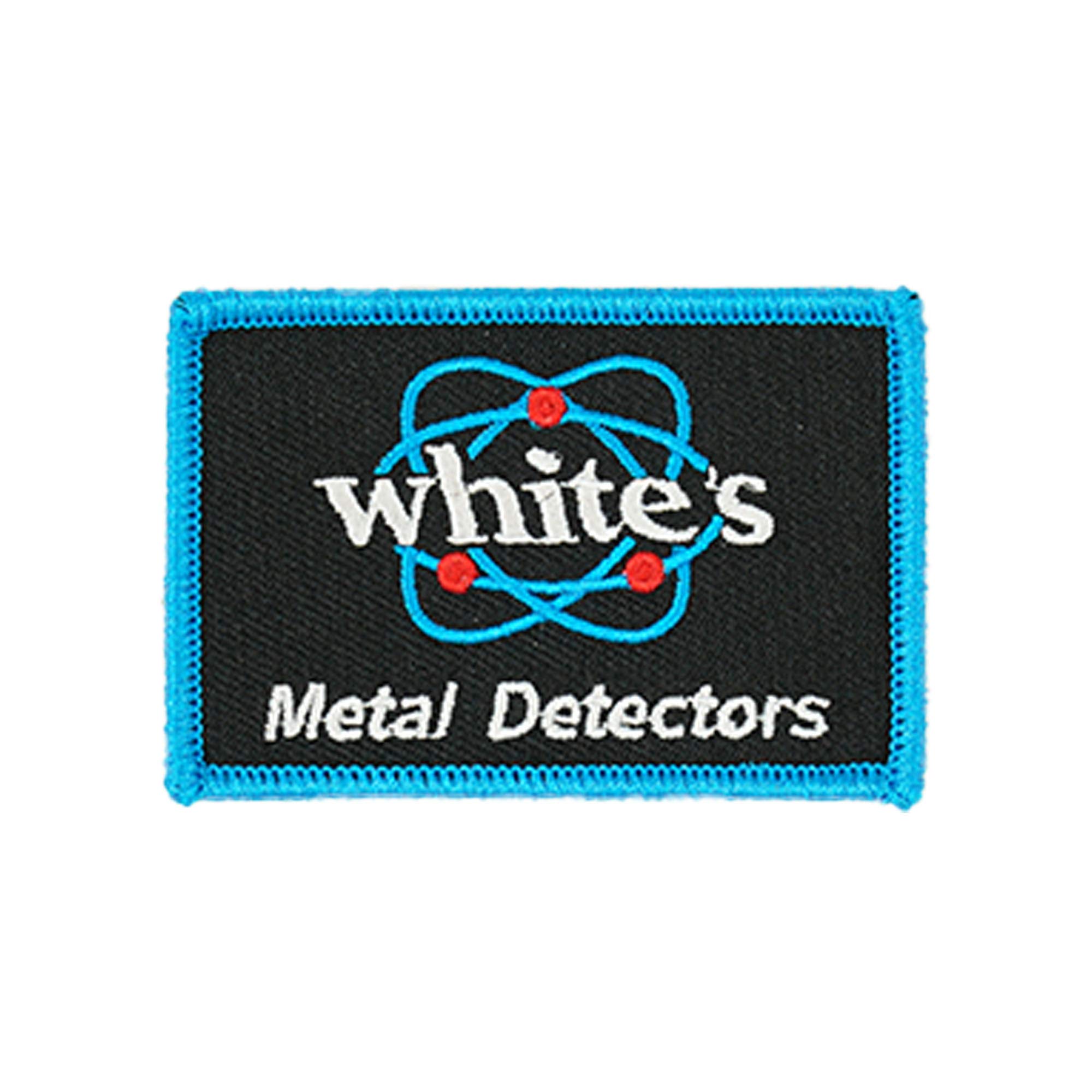 Whites Electronics 2”x3” Iron-On Patch for Metal Detectors - Durable White Iron-On Backing for DIY Repairs & Customization - Perfect for Outdoor Gear, Jackets & Backpacks