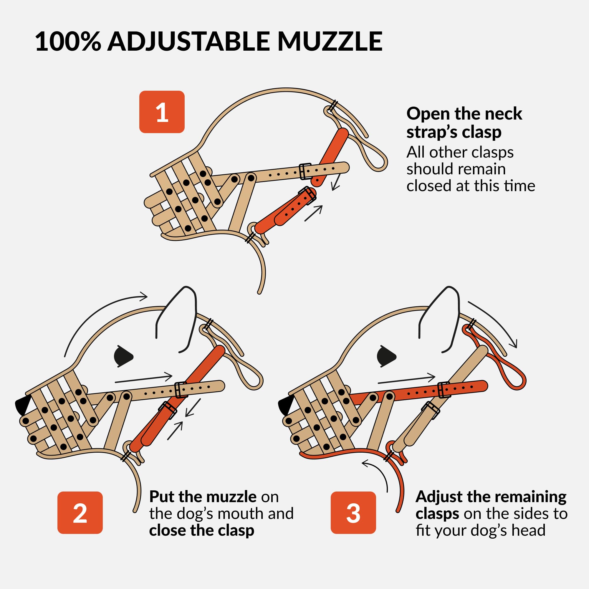 **CollarDirect Leather Basket Dog Muzzle for Boxer & Bulldog – Adjustable, Breathable Anti-Barking & Biting Chewing – Secure Fit for Training, Walks & Grooming (Brown)**